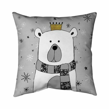 FONDO 20 x 20 in. Beautiful Bear-Double Sided Print Indoor Pillow FO2794644